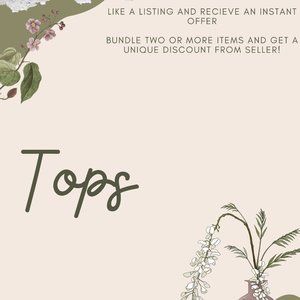 Tops starting at $8 !!